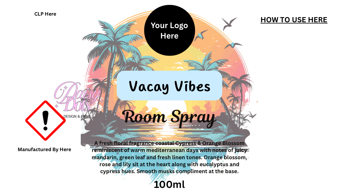 Room Spray Wraparound Labels