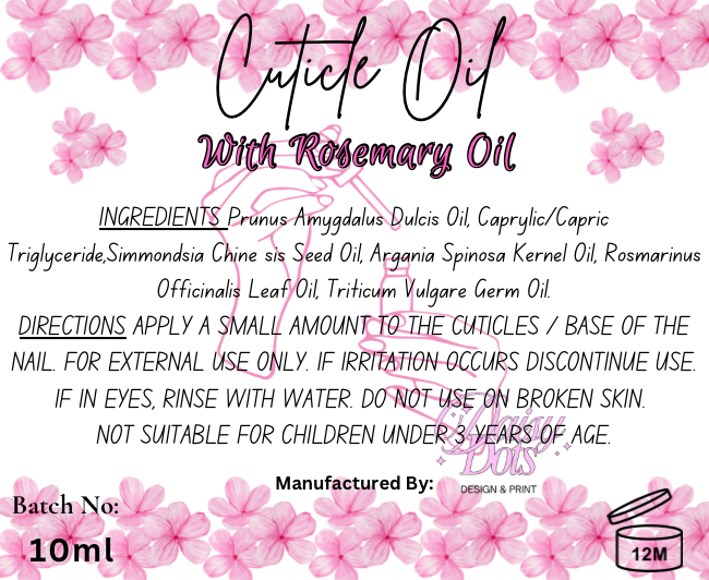 Cuticle Oil Wraparound Labels - FizzyWhiz - Custom Cut