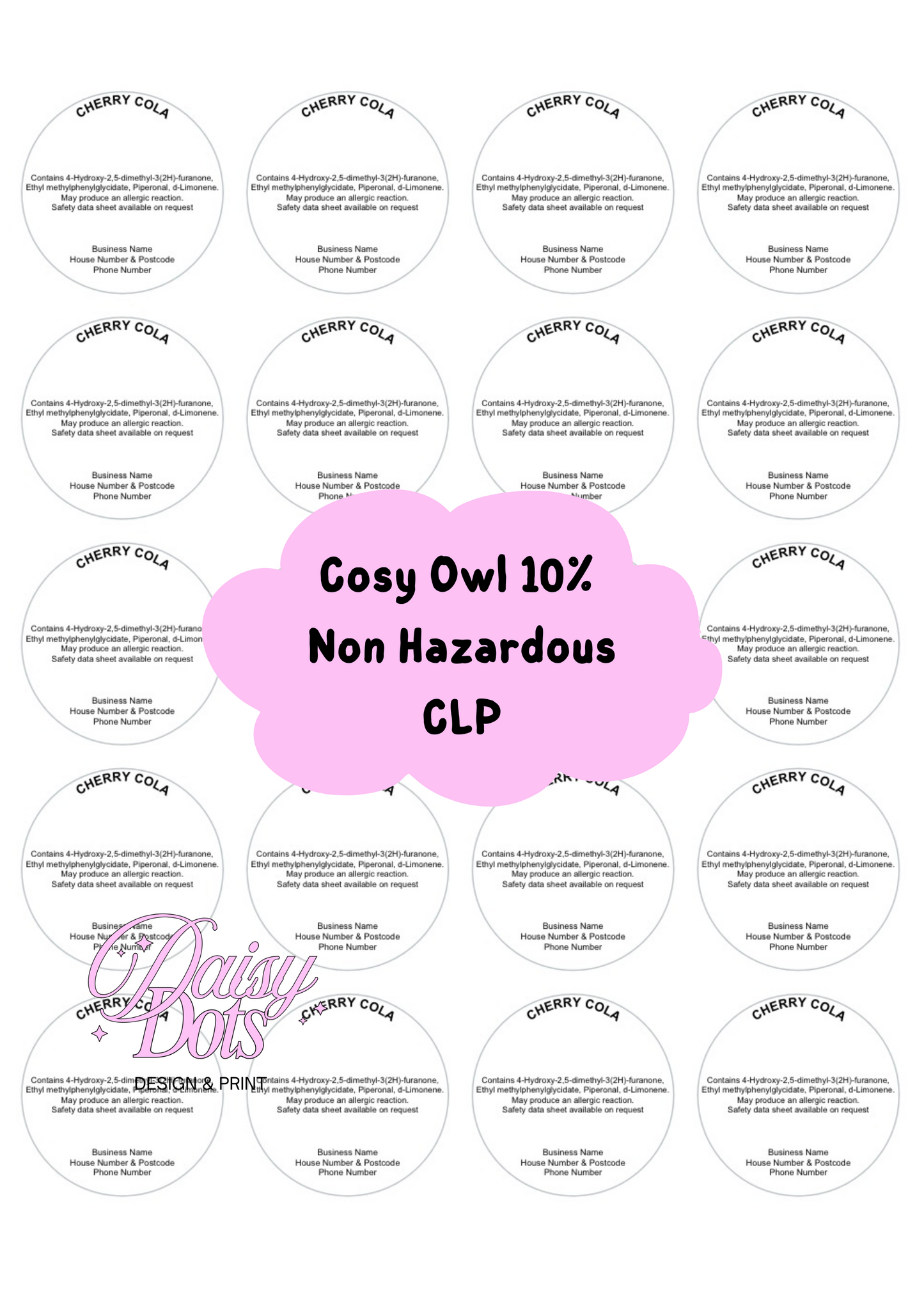 Cosy Owl CLP 10% NON HAZARDOUS