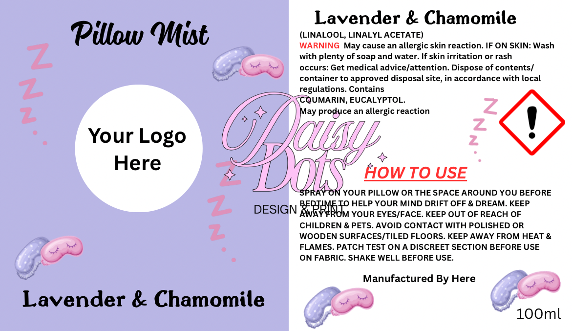 Pillow Mist Wraparound Labels