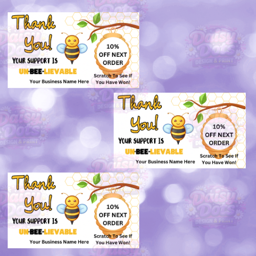 Bee Design Scratch Cards