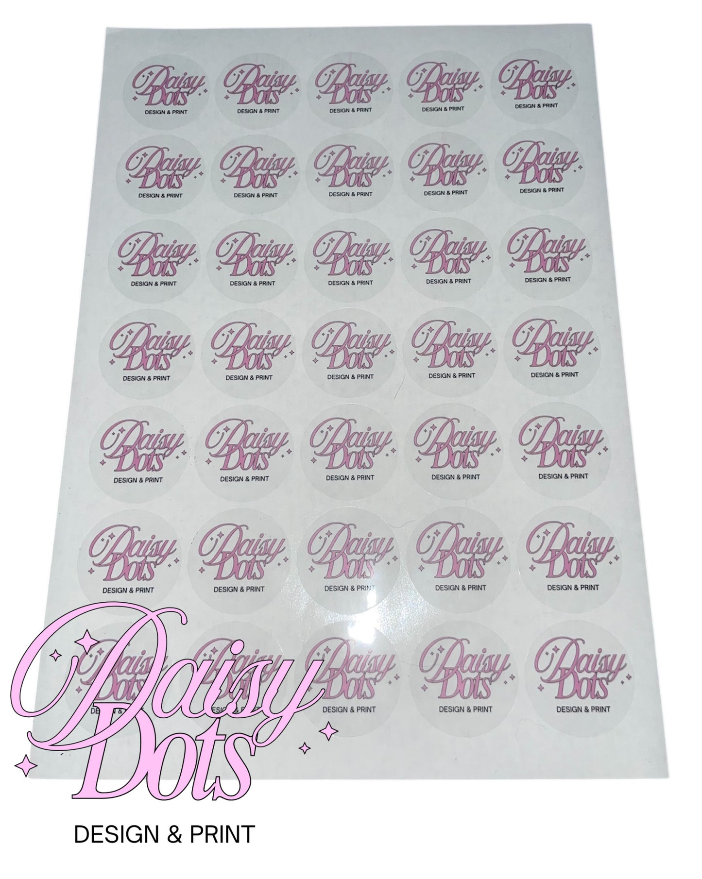 Clear Transparent Gloss Waterproof Logo Stickers