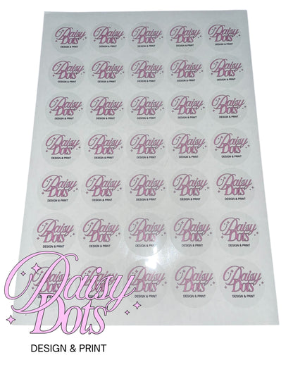 Clear Transparent Gloss Waterproof Logo Stickers