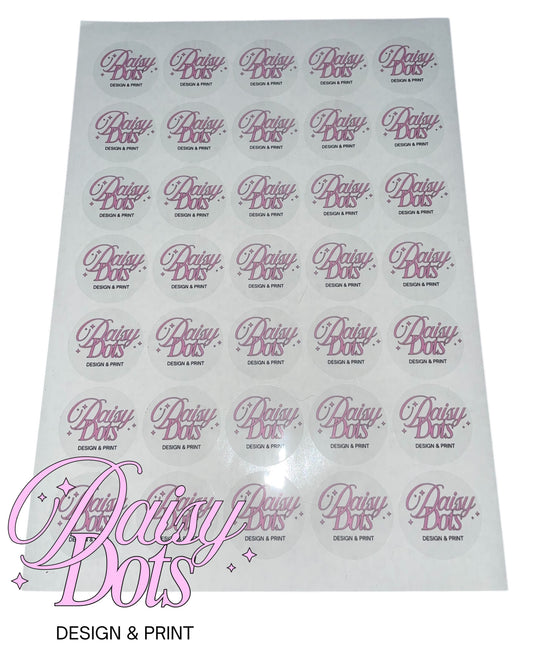 Clear Transparent Gloss Waterproof Logo Stickers