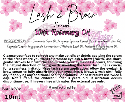 Lash & Brow Serum Wraparound Labels - Fizzywhiz