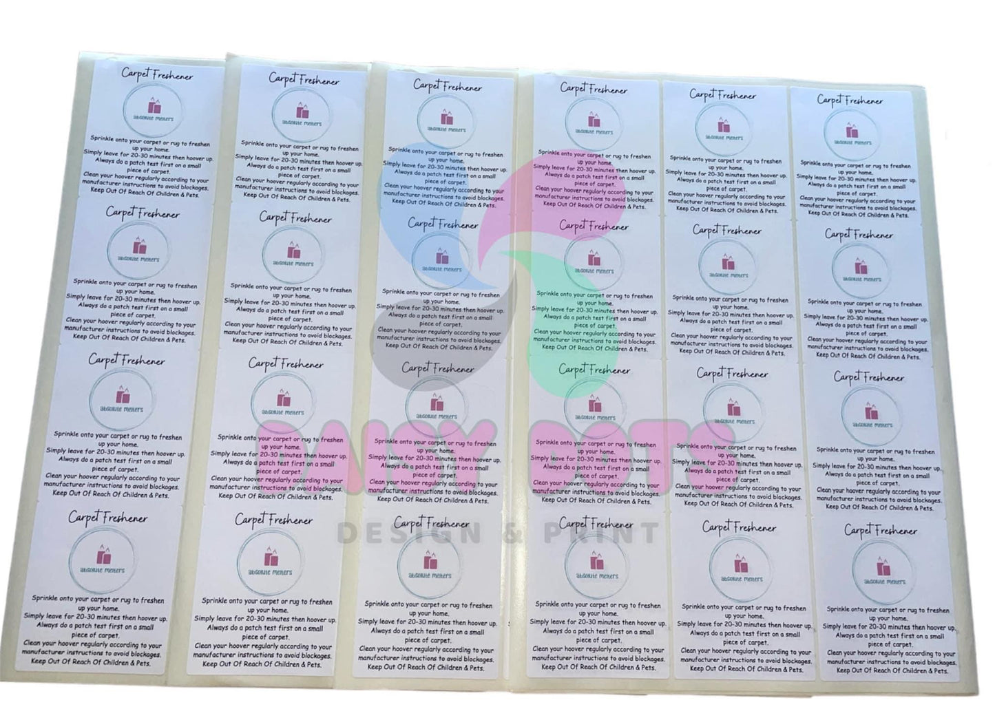 Carpet Freshener Labels