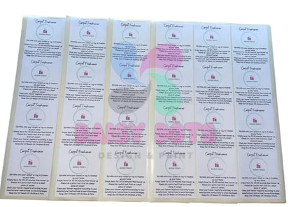 Carpet Freshener Labels
