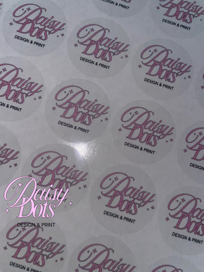 Clear Transparent Gloss Waterproof Logo Stickers