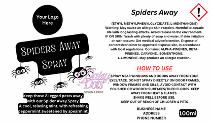 Spiders Away Spray Wraparound Labels