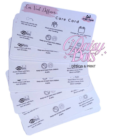 Wax Melts & Home Fragrance Care Cards