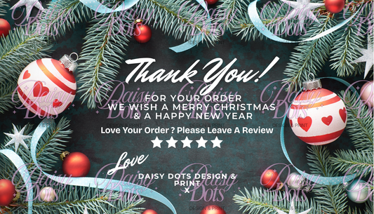 Christmas Themed Thank You Cards