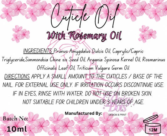 Cuticle Oil Wraparound Labels - FizzyWhiz - Custom Cut