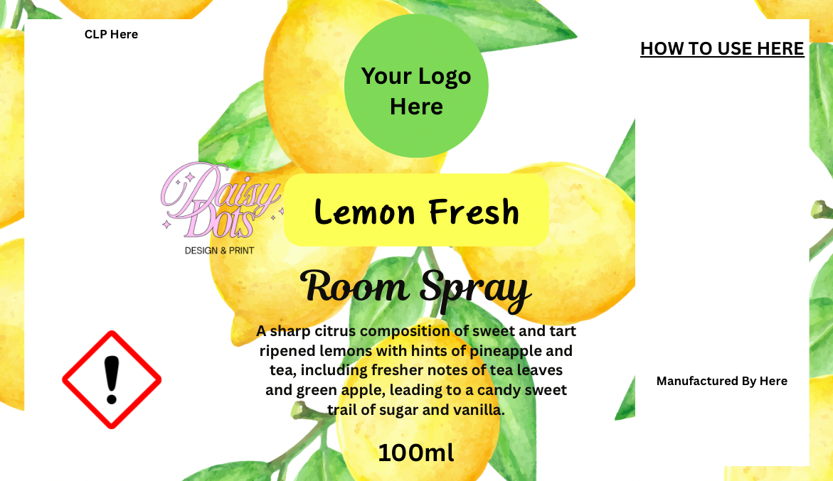 Room Spray Wraparound Labels