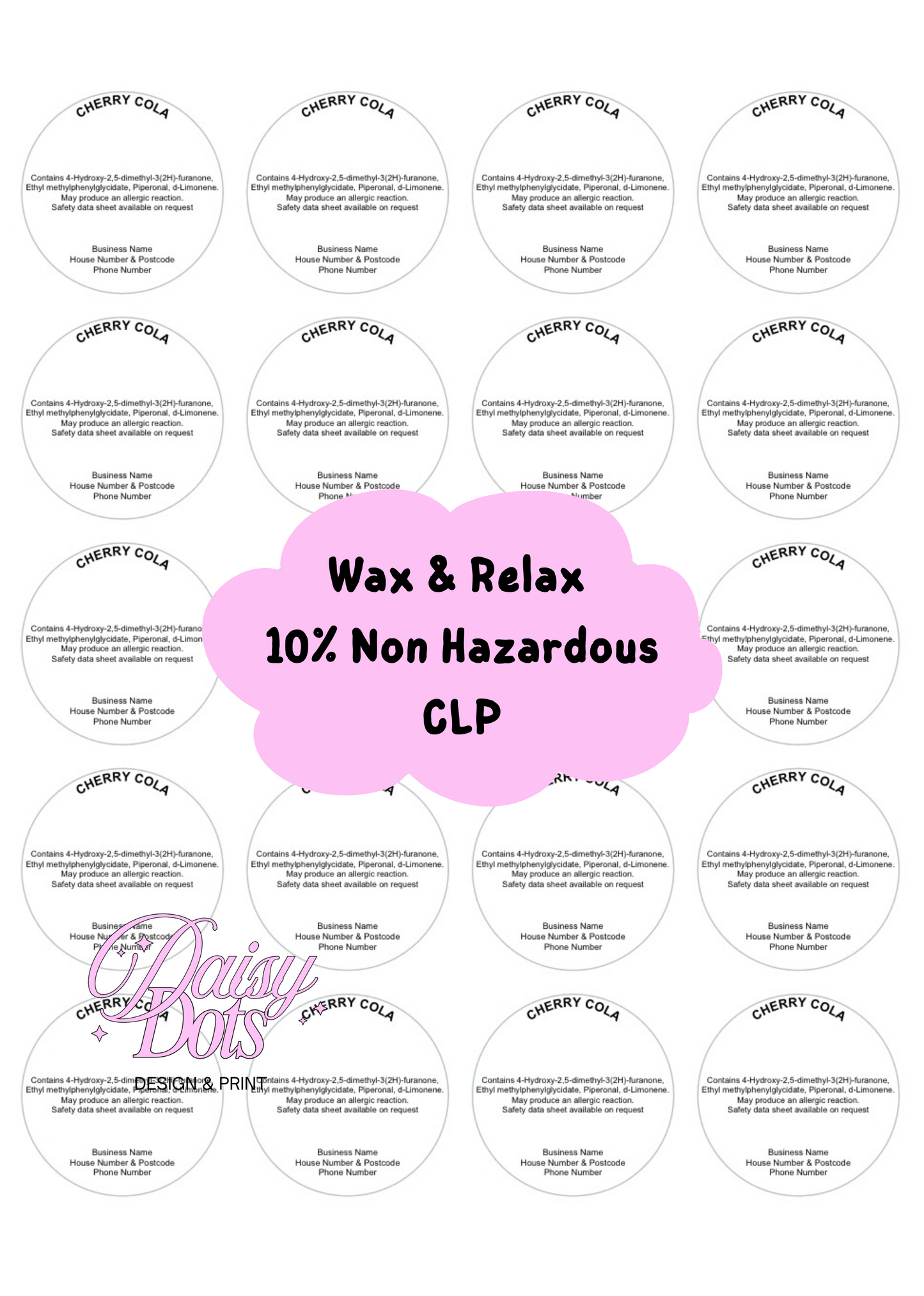 Wax & Relax CLP 10% NON HAZARDOUS
