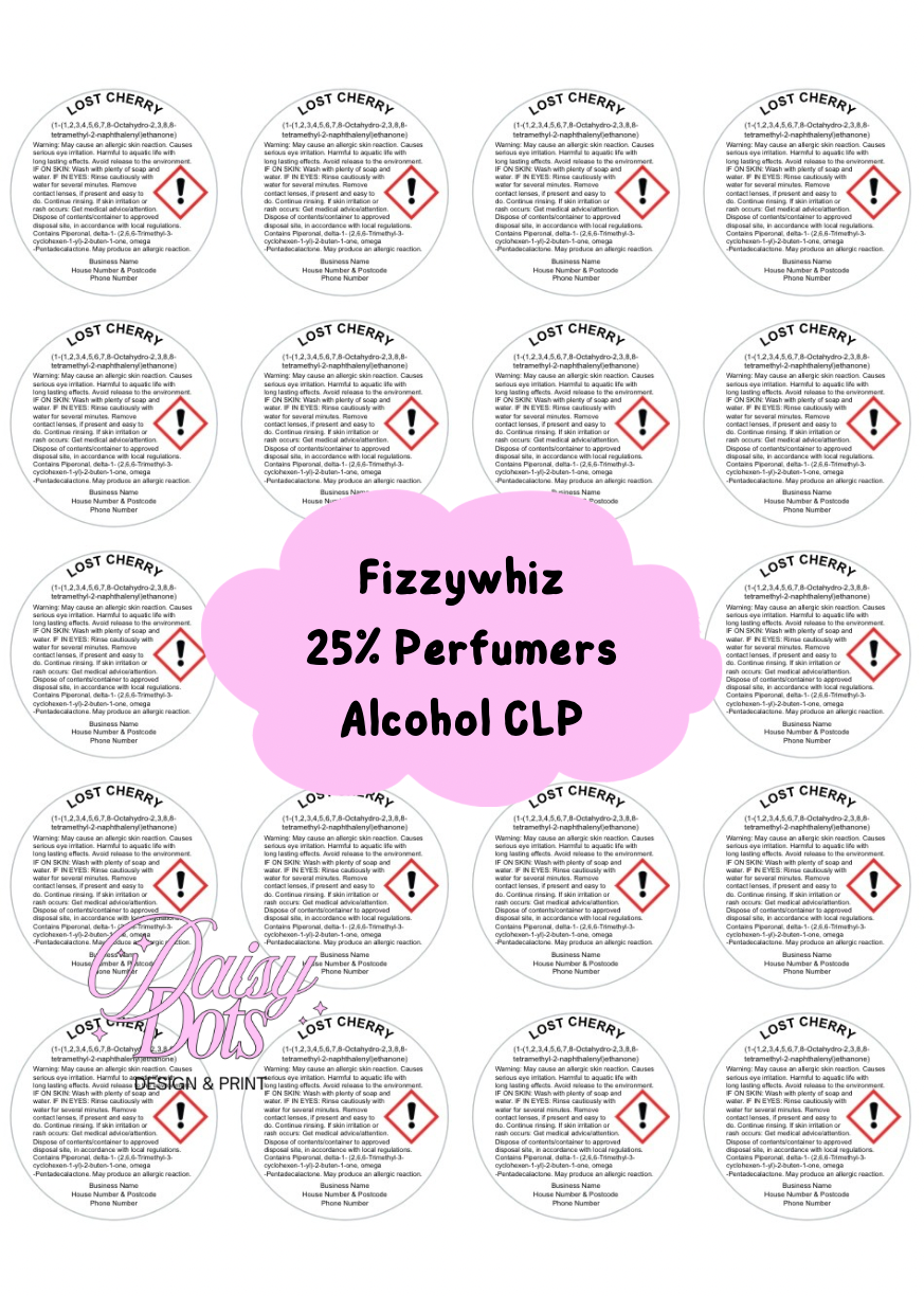 FizzyWhiz CLP - 25% PERFUMERS ALCOHOL
