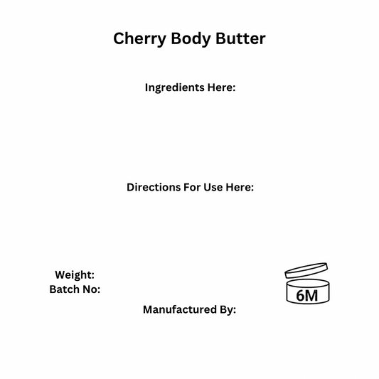 Body Butter Ingredient Labels - FizzyWhiz