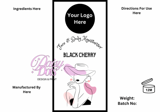 Face & Body Moisturiser Wraparound Labels - FizzyWhiz - Custom Cut