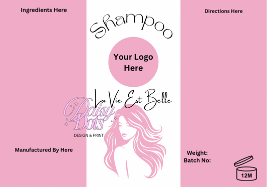 Shampoo Wraparound Labels - FizzyWhiz - Custom Cut