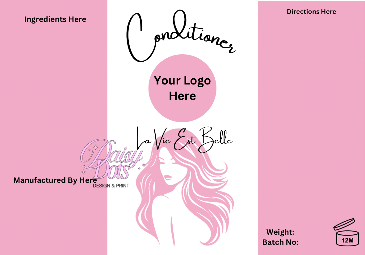 Conditioner Wraparound Labels - FizzyWhiz - Custom Cut