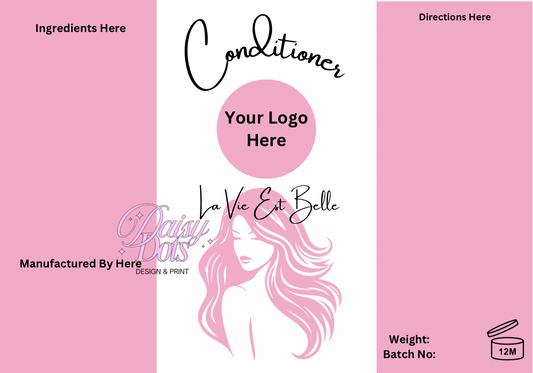 Conditioner Wraparound Labels - FizzyWhiz - Custom Cut