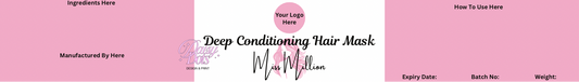 Deep Conditioning Hair Mask Wraparound Labels - FizzyWhiz - Custom Cut