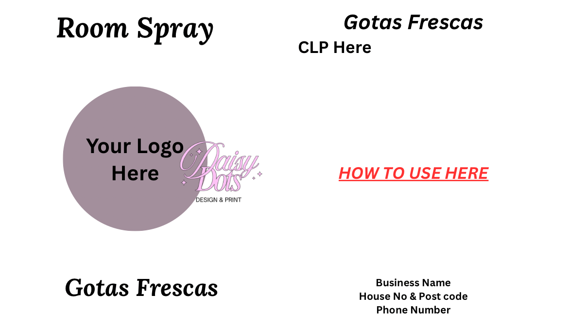 Basic Logo - Room Spray Wraparound Labels