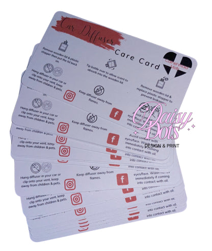 Wax Melts & Home Fragrance Care Cards