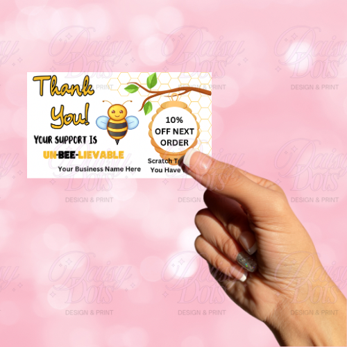 Bee Design Scratch Cards