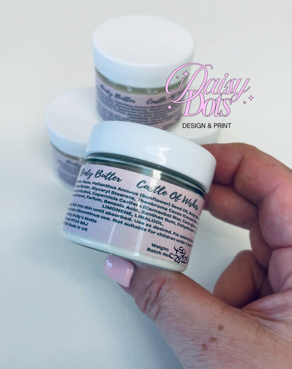 Body Butter Wraparound Labels - FizzyWhiz - Custom Cut