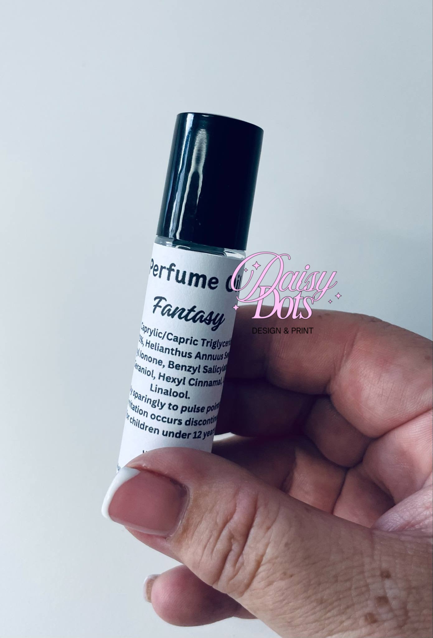 Perfume Oil Wraparound Labels - FizzyWhiz - Custom Cut